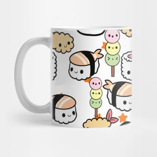 Kawaii Sushi- orange stars Mug